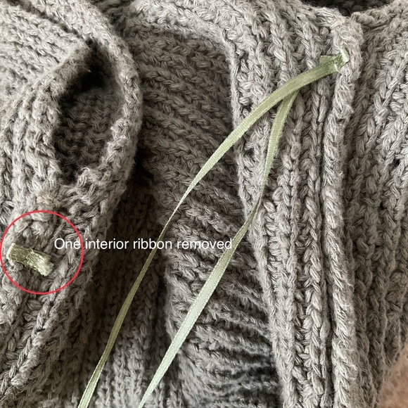 Gentle Fawn Cotton Knit Sleeveless Halter Neckline Tank Sweater Top Sage Green S - Picture 12 of 13